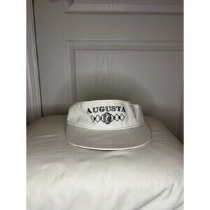 Augusta Golf Visor White Embroidered Logo Richardson 715 Adjustable Visor